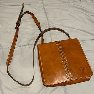 Brown leather purse small